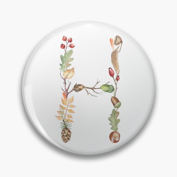Item preview, Autumn Letter H Monogram designed and sold by Flowersforbear.
