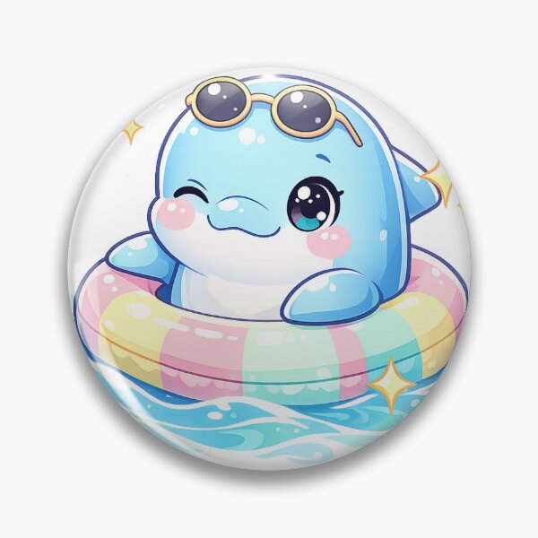 Item preview, Cool Summer Vibes Cute Baby Dolphin Wearing Sunglasses Art designed and sold by CChanDesigns.