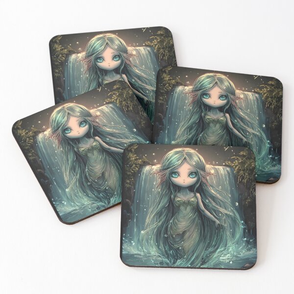 Item preview, Water Nymph Fantasy Art | Enchanted River Spirit designed and sold by InkAndGloom.