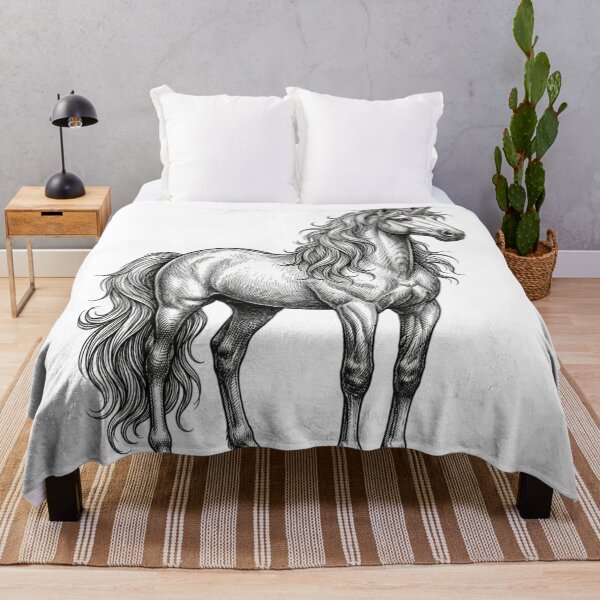 Item preview, Unicorn - Realistic Minimalistic Black and White designed and sold by Minimalisticaly.