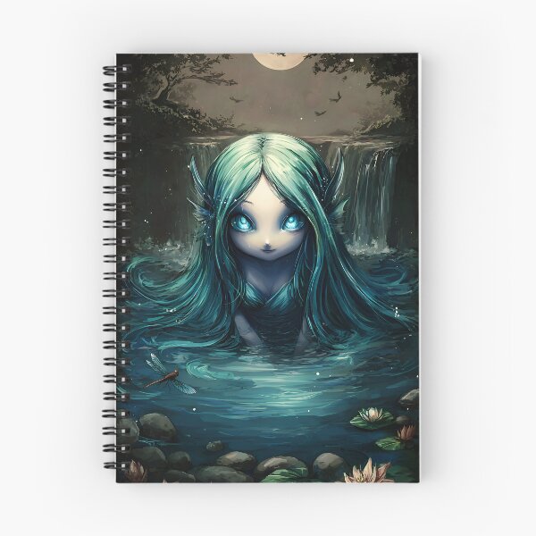 Item preview, Water Nymph Fantasy Art | Enchanted River Spirit designed and sold by InkAndGloom.