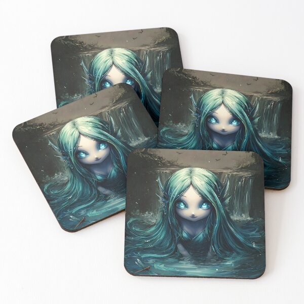 Item preview, Water Nymph Fantasy Art | Enchanted River Spirit designed and sold by InkAndGloom.