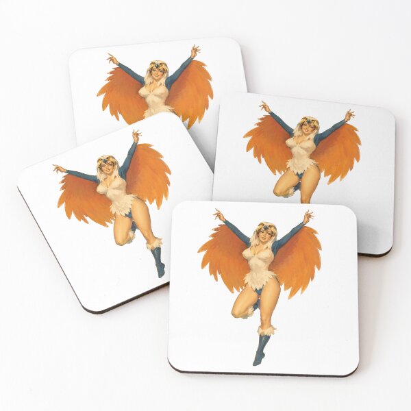 Item preview, Original Harpy Pin-Up Girl | Vintage Fantasy Bird Woman Retro Illustration designed and sold by Cosplayvintage.