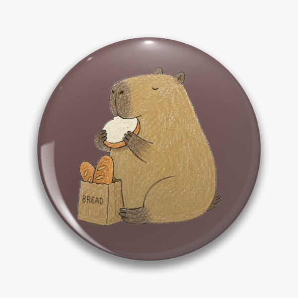 Item preview, Cute Capybara Eating Bread Kitchen Decor designed and sold by bosamji.