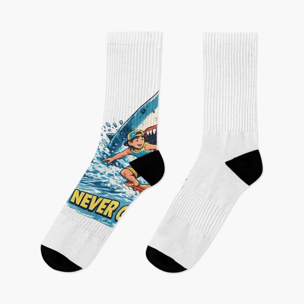 Item preview, Never Give Up Retro Shark T-Shirt designed and sold by SupernovaNote.