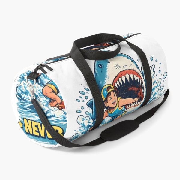 Item preview, Never Give Up Retro Shark T-Shirt designed and sold by SupernovaNote.