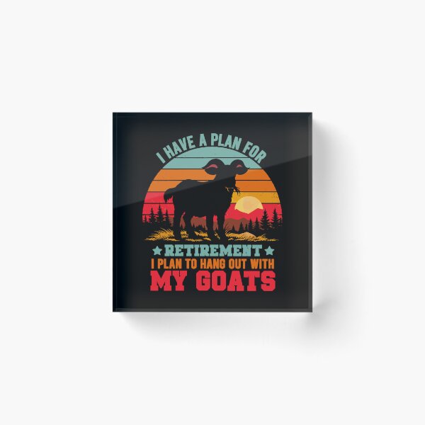 Item preview, Vintage Retro Retirement Plan Hang Out With My Goats - Funny Dad Grandpa Husband Art designed and sold by BendyBeasts.
