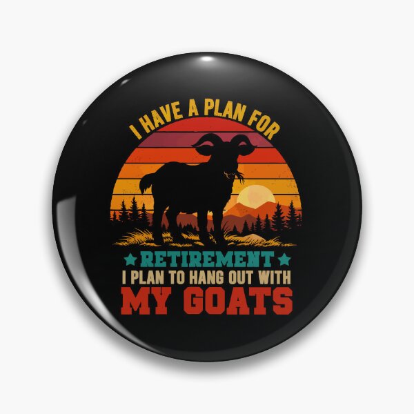 Item preview, Vintage Retro Retirement Plan Hang Out With My Goats - Funny Dad Grandpa Husband Art designed and sold by BendyBeasts.