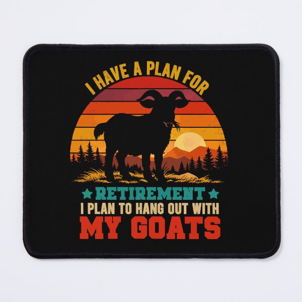 Item preview, Vintage Retro Retirement Plan Hang Out With My Goats - Funny Dad Grandpa Husband Art designed and sold by BendyBeasts.