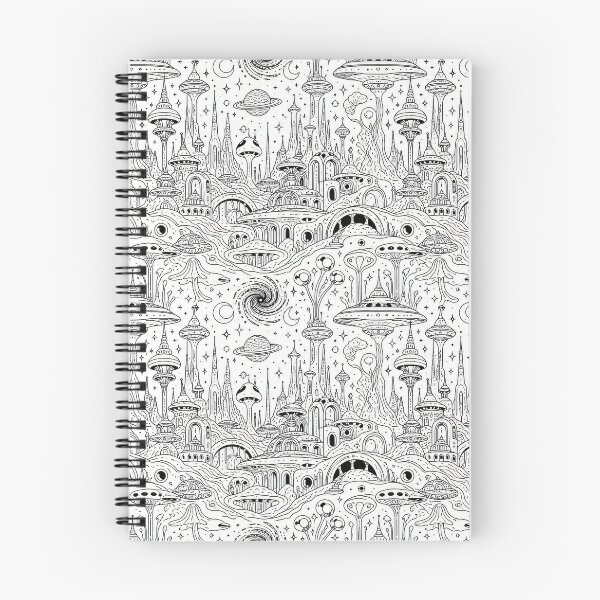 Item preview, Psychedelic Alien Metropolis Line Art designed and sold by GalacticLabs.