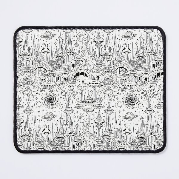 Item preview, Psychedelic Alien Metropolis Line Art designed and sold by GalacticLabs.