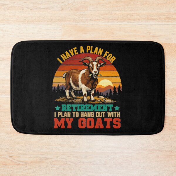 Item preview, Vintage Retro Retirement Plan Hang Out With My Goats - Funny Dad Grandpa Husband Art designed and sold by BendyBeasts.