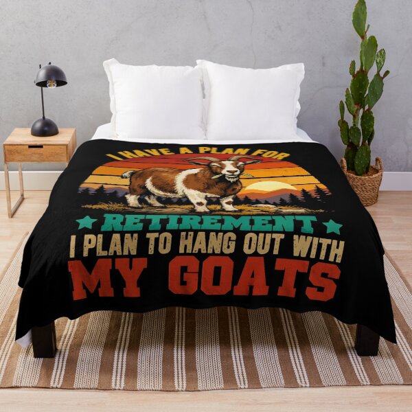 Item preview, Vintage Retro Retirement Plan Hang Out With My Goats - Funny Dad Grandpa Husband Art designed and sold by BendyBeasts.
