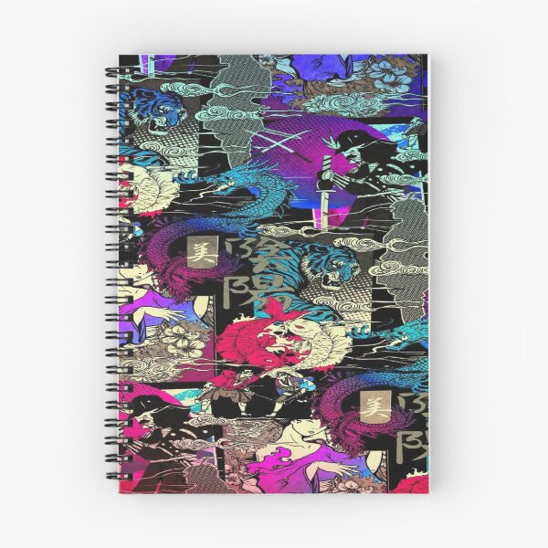 Item preview, Pop Art Ukiyo-e Neon - Samurai, Dragons and Tigers  designed and sold by RAYBIL.