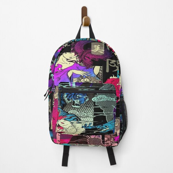 Item preview, Pop Art Ukiyo-e Neon - Samurai, Dragons and Tigers designed and sold by RAYBIL.
