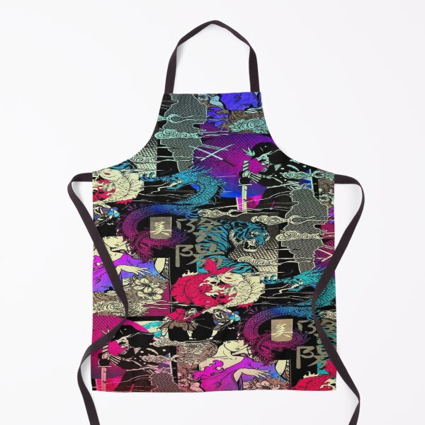 Item preview, Pop Art Ukiyo-e Neon - Samurai, Dragons and Tigers  designed and sold by RAYBIL.