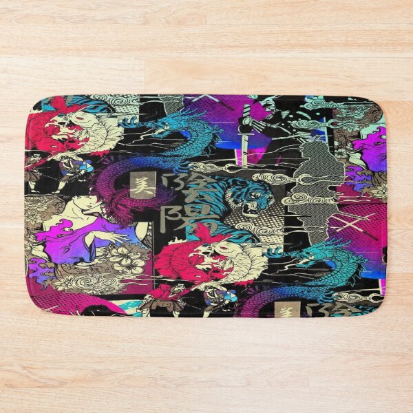 Item preview, Pop Art Ukiyo-e Neon - Samurai, Dragons and Tigers  designed and sold by RAYBIL.