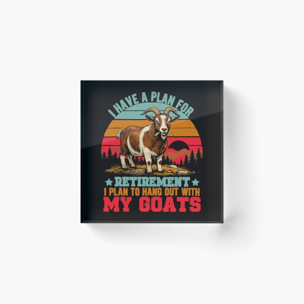 Item preview, Vintage Retro Retirement Plan Hang Out With My Goats - Funny Dad Grandpa Husband Art designed and sold by BendyBeasts.