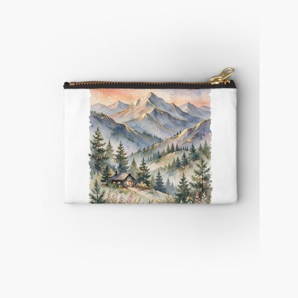 Item preview, Mountain Sunset Canvas Wall Art | Cabin Wildflower Gold | Wanderlust Boho Decor designed and sold by Donartpictures.