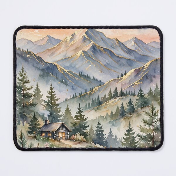 Item preview, Mountain Sunset Canvas Wall Art | Cabin Wildflower Gold | Wanderlust Boho Decor designed and sold by Donartpictures.