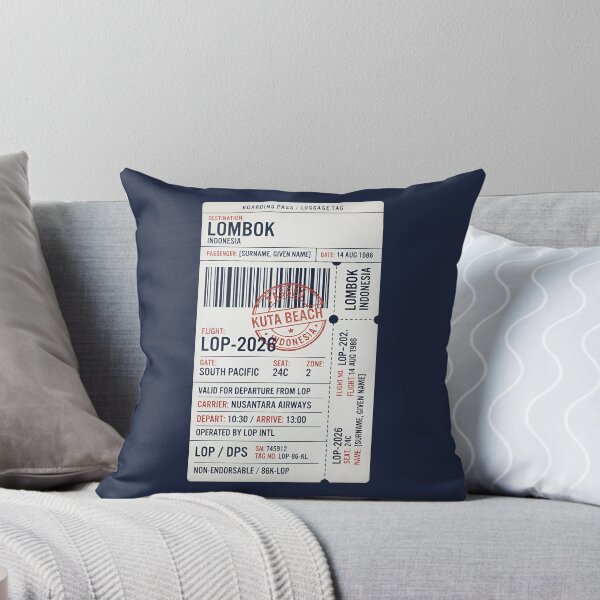 Item preview, Kuta Lombok Vintage Travel Ticket Retro Pass designed and sold by DuckOddity.