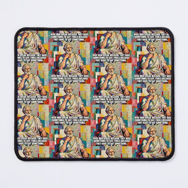 Item preview, Plato Inspired Art - Famous Philosophical Quote – “Wise men speak because they have something to say; fools because they have to say something”  designed and sold by Donsean22.