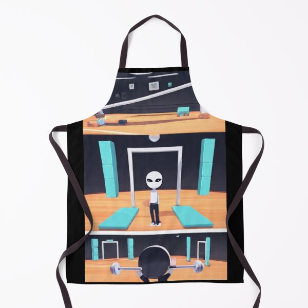 Item preview, Illustration - Extraterrestrial in Gym, Clean Surreal Triptych designed and sold by Zone--Gaming.