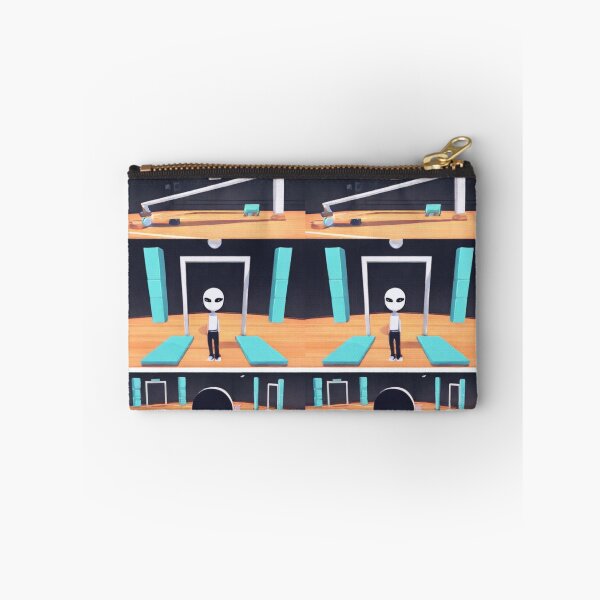 Item preview, Illustration - Extraterrestrial in Gym, Clean Surreal Triptych designed and sold by Zone--Gaming.