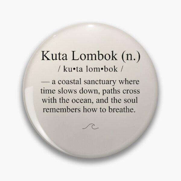 Item preview, Kuta Lombok Dictionary Definition Minimalist designed and sold by DuckOddity.