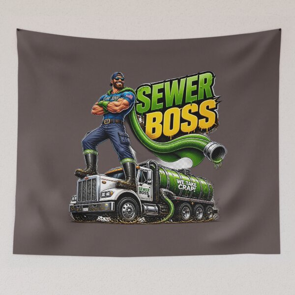 Item preview, Sewer Boss - Septic Superhero designed and sold by StakkaFu.