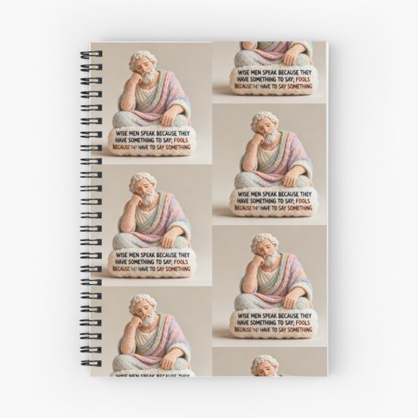 Item preview, Plato Inspired Quote Art - Wool Style – “Wise men speak because they have something to say; fools because they have to say something”  designed and sold by Donsean22.