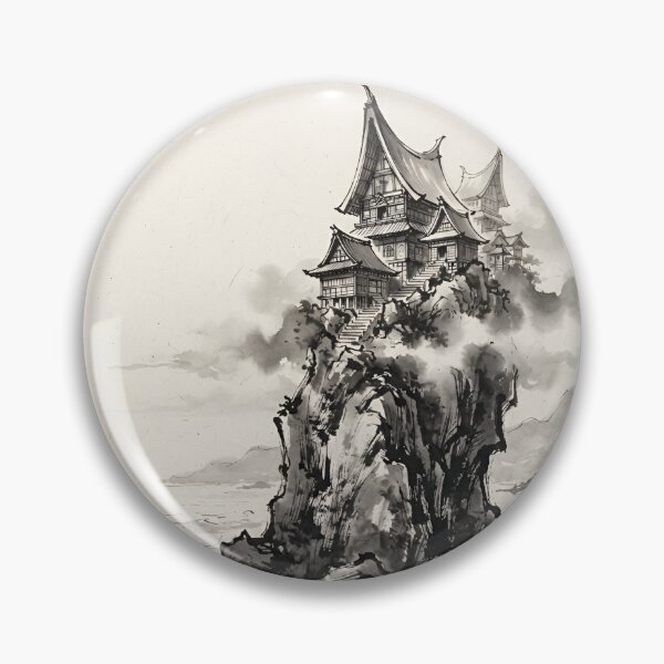 Item preview, Kuta Lombok Sumi-e Ink Wash Landscape designed and sold by DuckOddity.