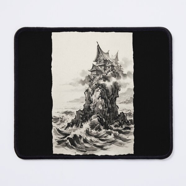 Item preview, Kuta Lombok Sumi-e Ink Wash Landscape designed and sold by DuckOddity.