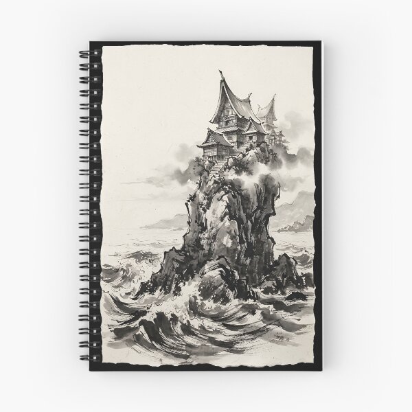 Item preview, Kuta Lombok Sumi-e Ink Wash Landscape designed and sold by DuckOddity.