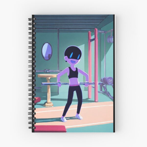 Item preview, Illustration - Futuristic Cartoon-Style Character, Stylized Weightlifting Session designed and sold by Zone--Gaming.