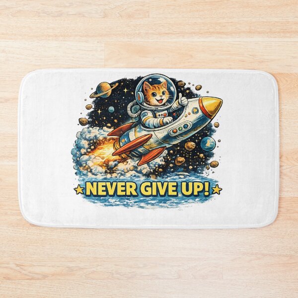 Item preview, Never Give Up Space Cat T-Shirt designed and sold by SupernovaNote.