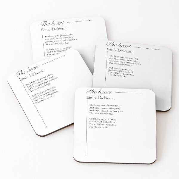 Item preview, The Heart Asks Pleasure First — Emily Dickinson Poetry designed and sold by The Prose Atelier.