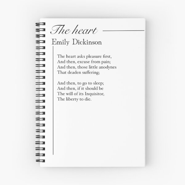 Item preview, The Heart Asks Pleasure First — Emily Dickinson Poetry designed and sold by The Prose Atelier.