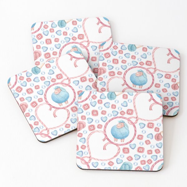 Item preview, Cute Sheep Watercolor Seamless Pattern  designed and sold by White Rabbit Design .