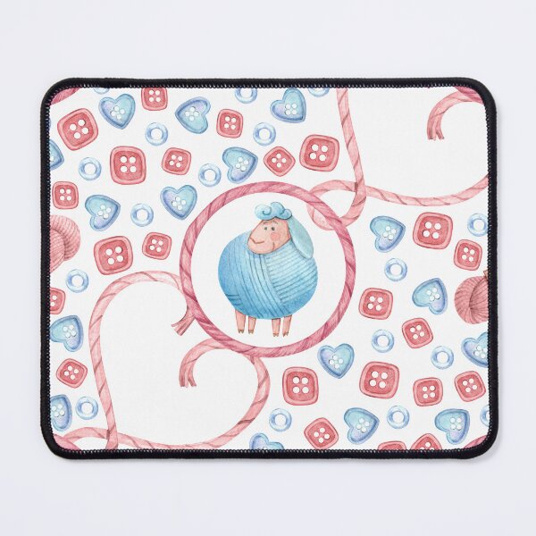 Item preview, Cute Sheep Watercolor Seamless Pattern  designed and sold by White Rabbit Design .