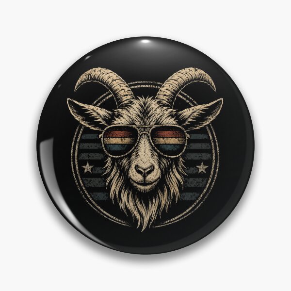 Item preview, Retro Vintage Goat Wearing Sunglasses designed and sold by Moizento.