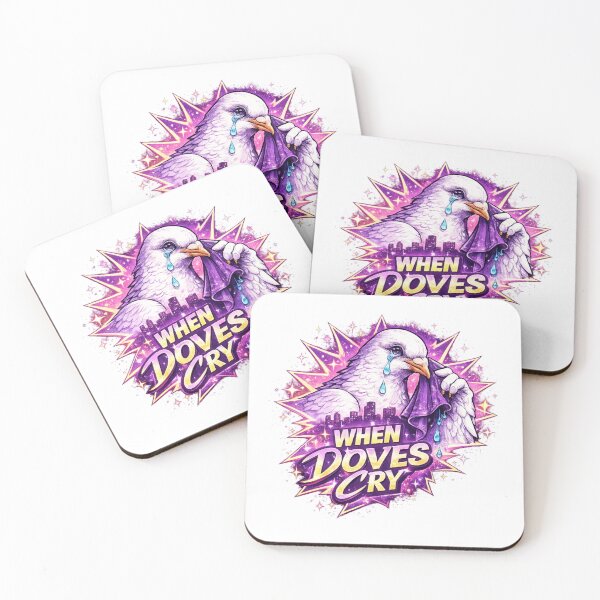 Item preview, Prince Inspired Artwork - When Doves Cry Inspired 80s Retro Dove Pop Art Purple Neon Design designed and sold by Donsean22.