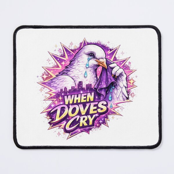 Item preview, Prince Inspired Artwork - When Doves Cry Inspired 80s Retro Dove Pop Art Purple Neon Design designed and sold by Donsean22.