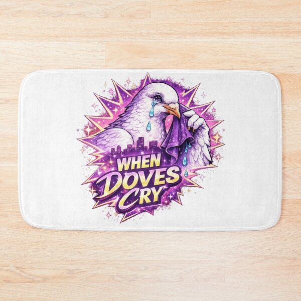 Item preview, Prince Inspired Artwork - When Doves Cry Inspired 80s Retro Dove Pop Art Purple Neon Design designed and sold by Donsean22.