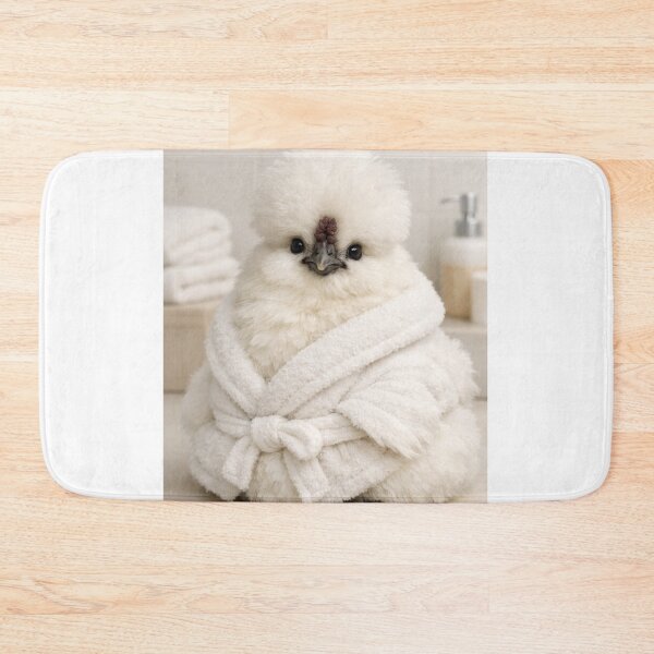 Item preview, Cozy Bathrobe Silkie Chicken designed and sold by Sillytoe.