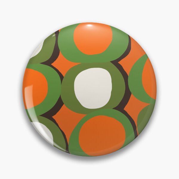 Item preview, Abstract Retro Geometric Circles in Orange and Green designed and sold by Deutschic.