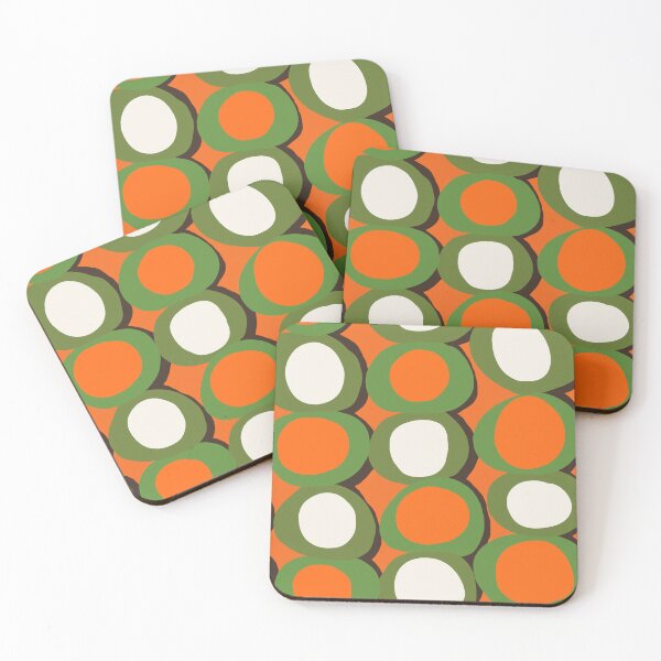 Item preview, Abstract Retro Geometric Circles in Orange and Green designed and sold by Deutschic.