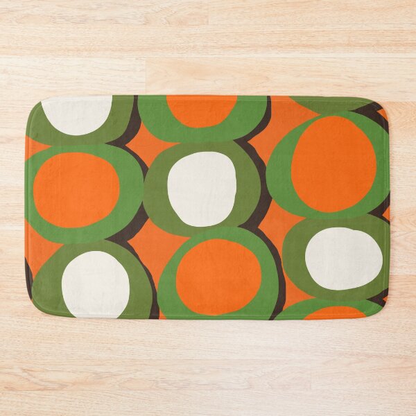 Item preview, Abstract Retro Geometric Circles in Orange and Green designed and sold by Deutschic.