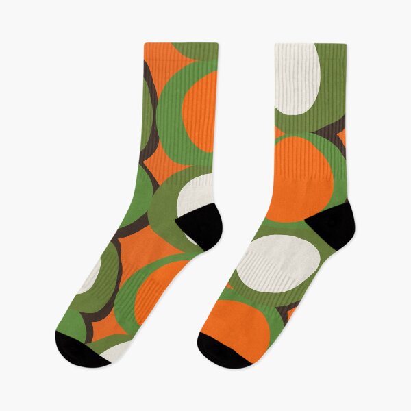 Item preview, Abstract Retro Geometric Circles in Orange and Green designed and sold by Deutschic.