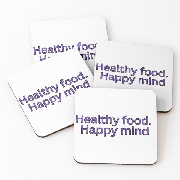 Item preview, Healthy food. Happy mind-motivational saying designed and sold by Omer's store.